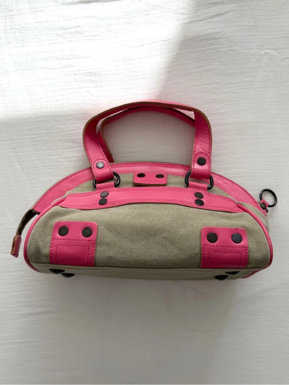 Y2K Small Tan & Pink Diesel Bag